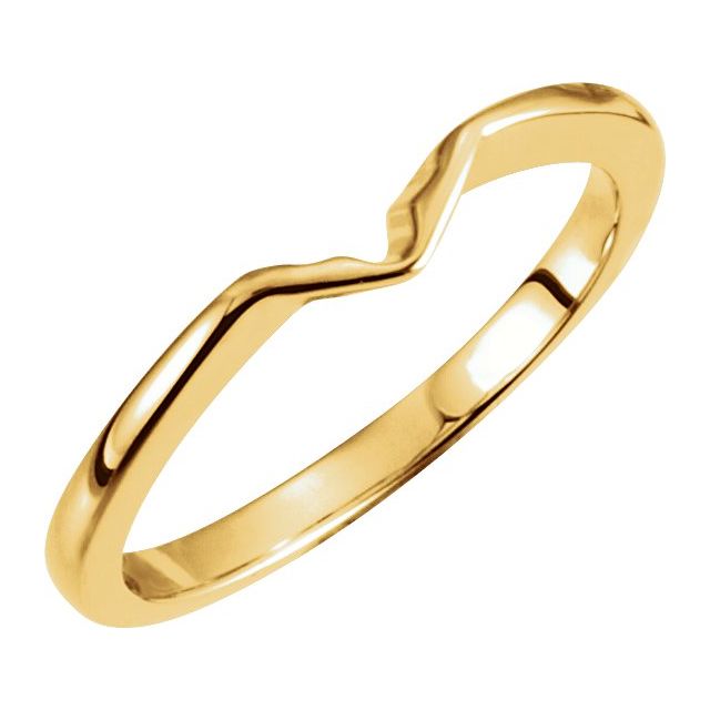 14K Yellow Band for 10x5 mm Engagement