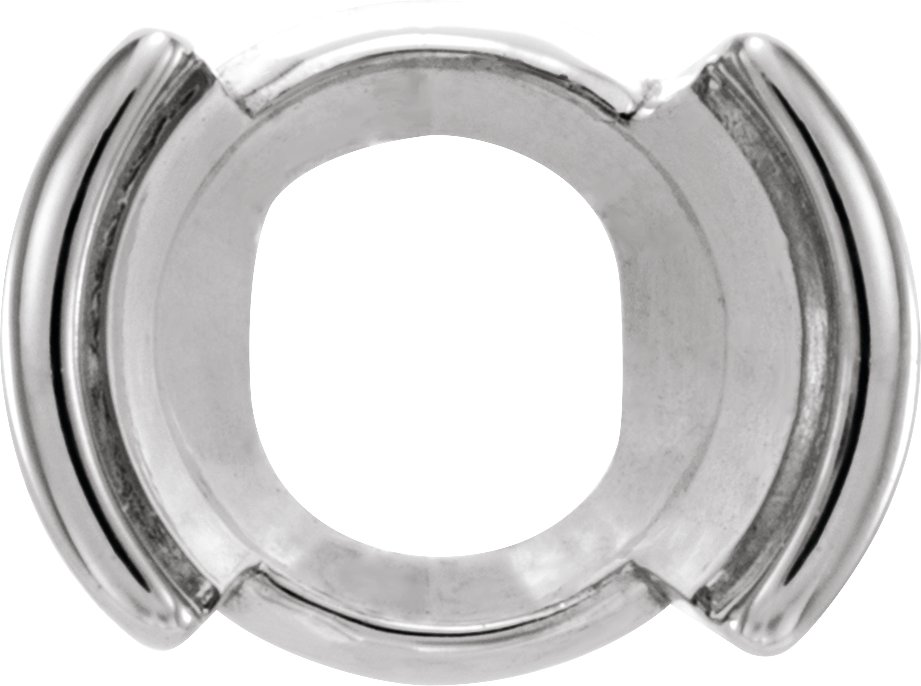 Continuum Sterling Silver 6.2 mm Round Half Bezel Setting