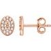 14K Rose 1/6 CTW Natural Diamond Cluster Earrings