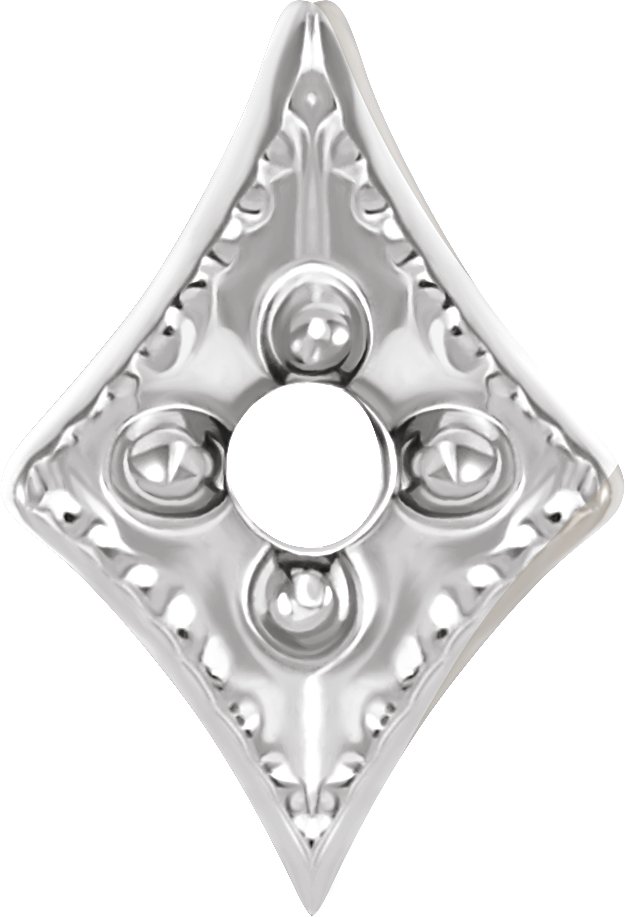 14K White Gold 1.3 mm Round Accented Tube Trim | Stuller