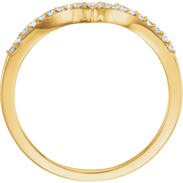 14K Yellow 1/6 CTW Diamond V Ring Size 7