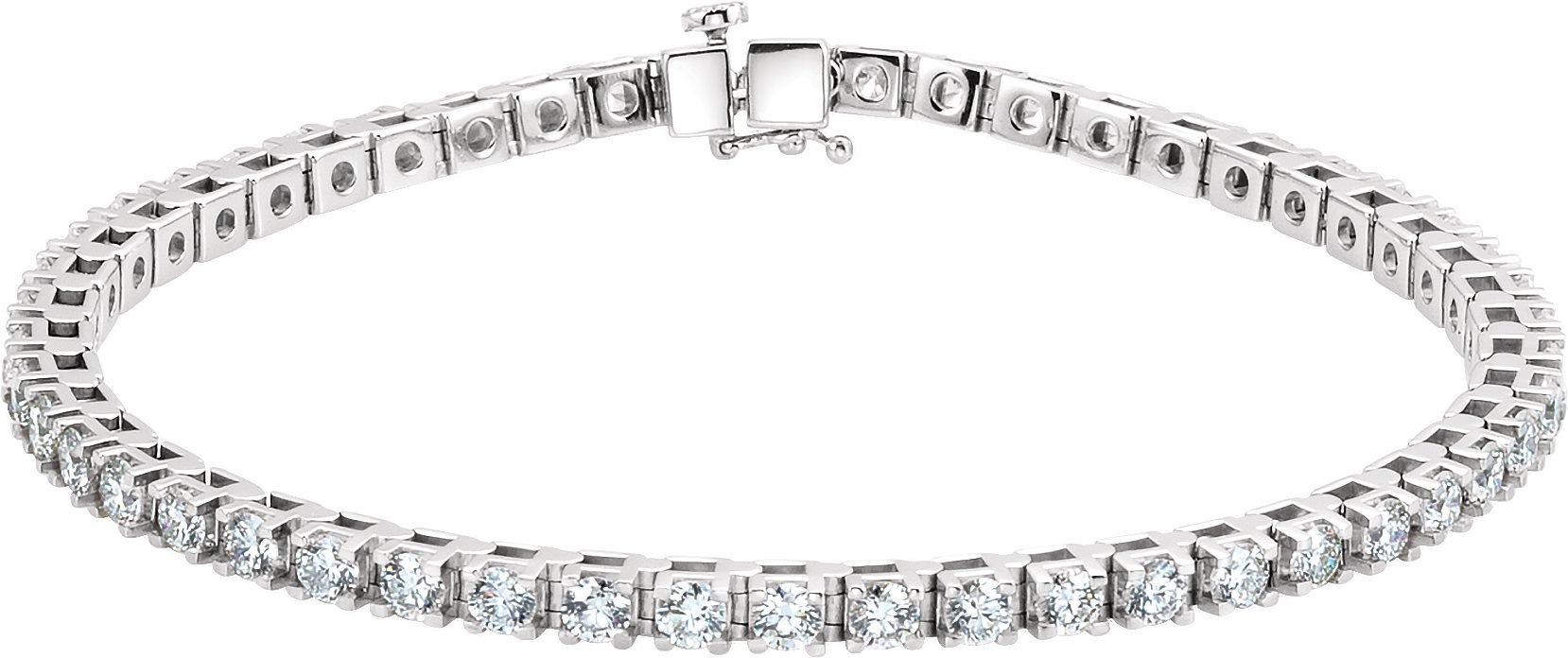 Platinum 4 1/2 CTW Natural Diamond Line 7 1/4" Bracelet