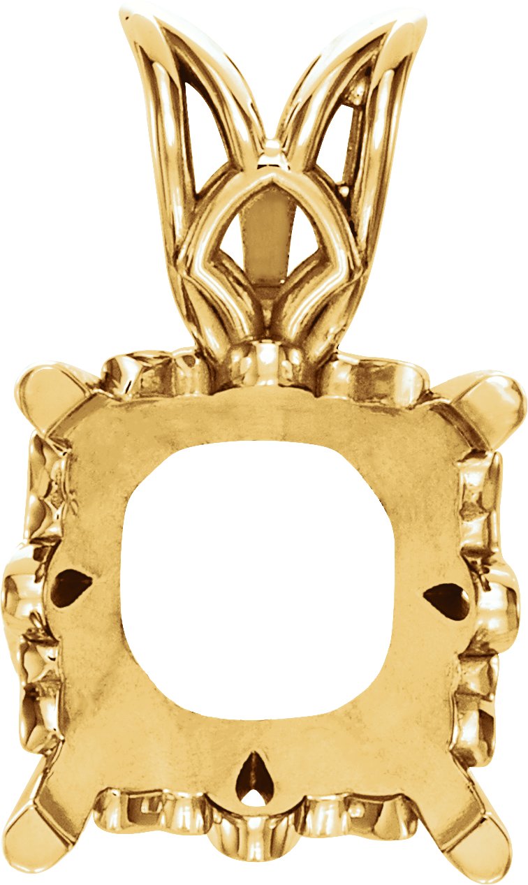 Cushion Scroll Setting® Pendant