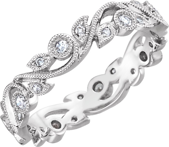 14K White .25 CTW Diamond Eternity Band Size 7 Ref 3466601