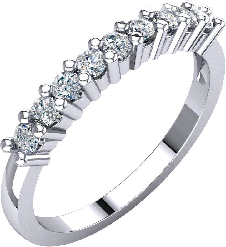 14K White 1/3 CTW Natural Diamond Anniversary Band