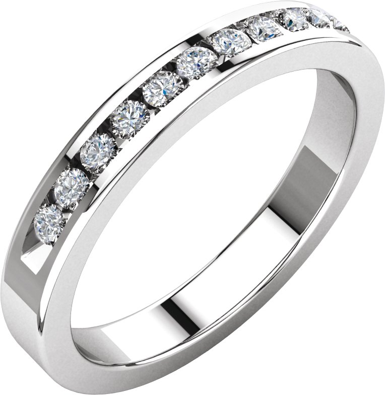 1/4 CTW Diamond Classic Channel-Set Anniversary Band