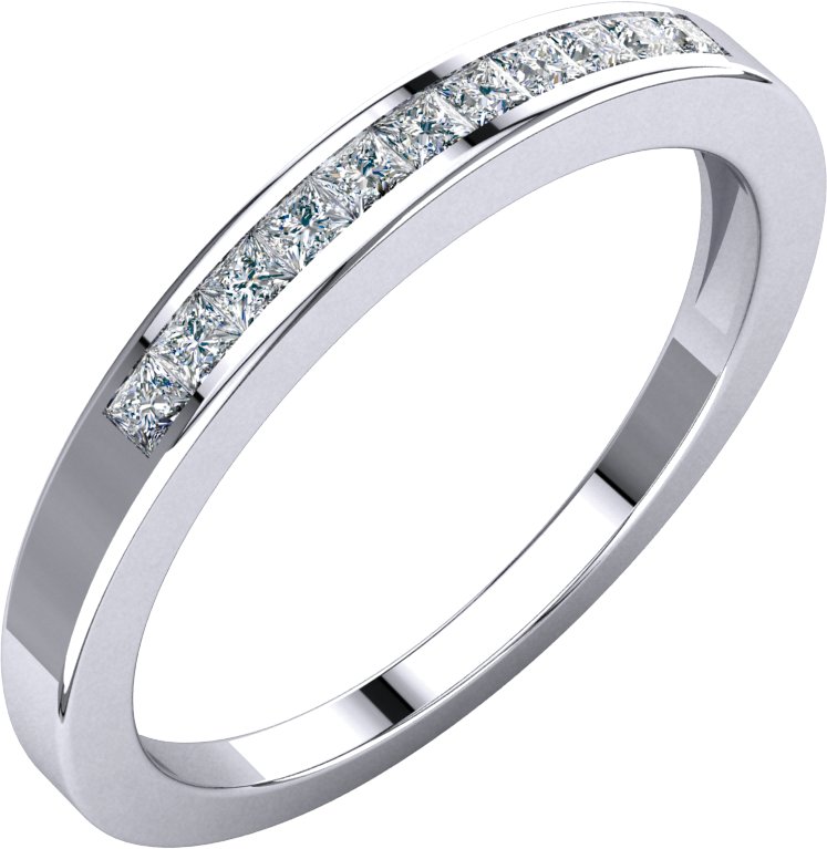 14K White 1/4 CTW Natural Diamond Anniversary Band