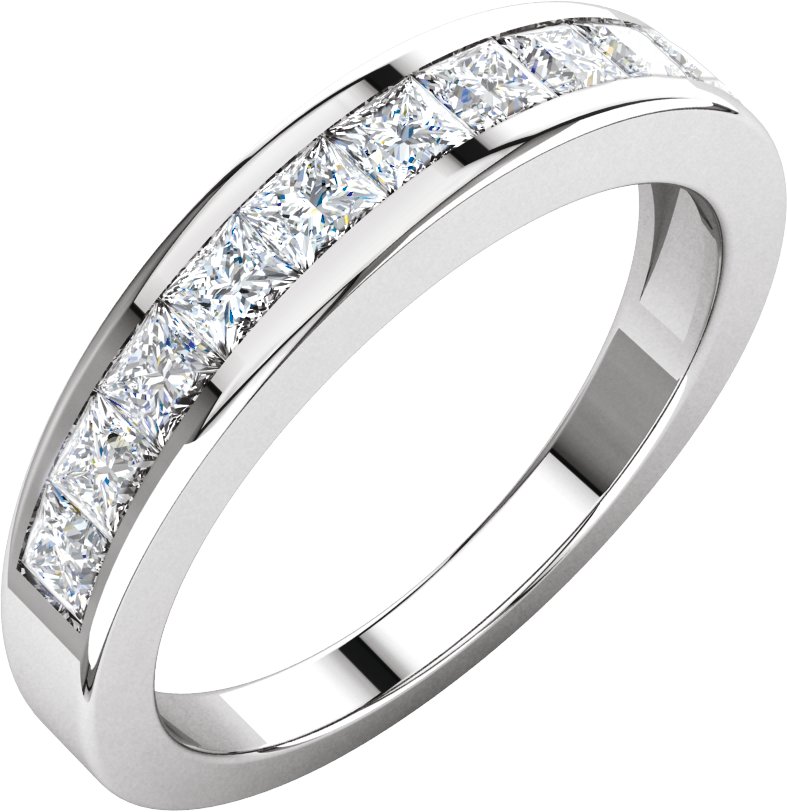 Princess Cut Diamond Anniversary Band 1 CTW Ref 193451