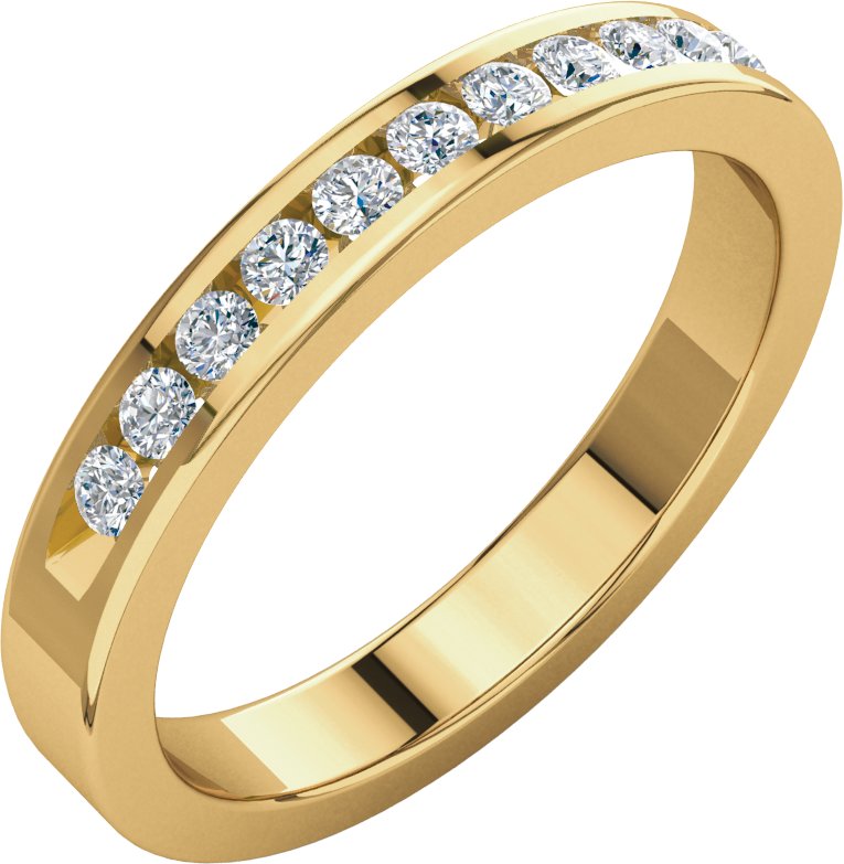 1/4 CTW Diamond Classic Channel-Set Anniversary Band