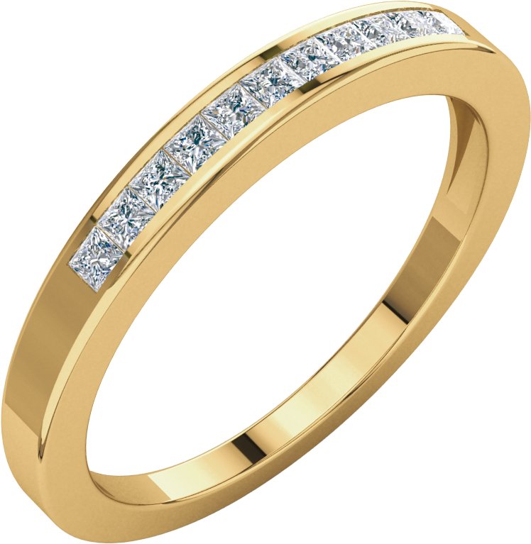 14K Yellow 1/4 CTW Natural Diamond Anniversary Band