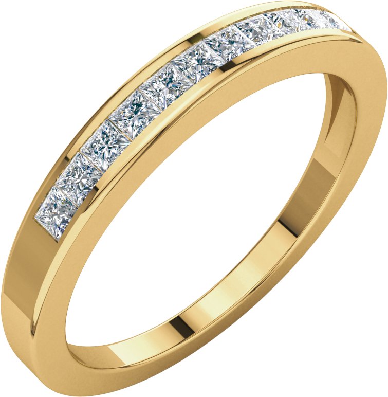 14K Yellow 1/3 CTW Natural Diamond Anniversary Band