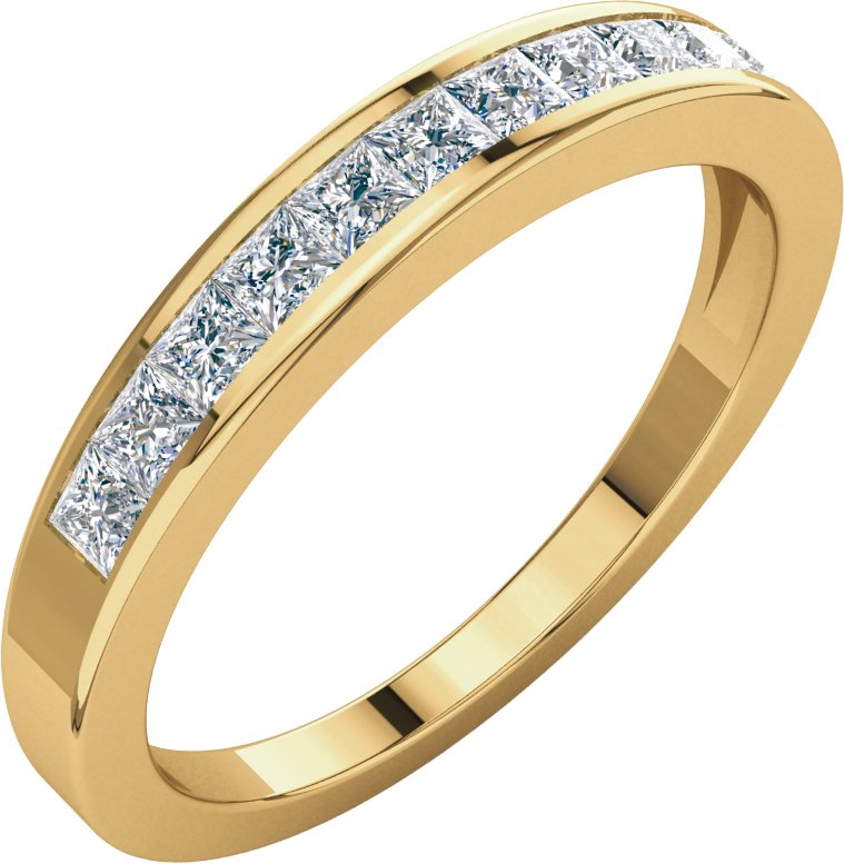 14K Yellow 1/2 CTW Natural Diamond Anniversary Band