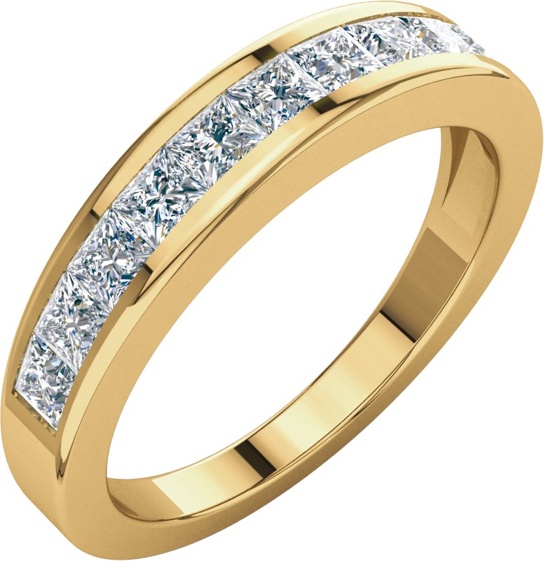 14K Yellow 1 CTW Diamond Anniversary Band Size 7.5 Ref 2753485