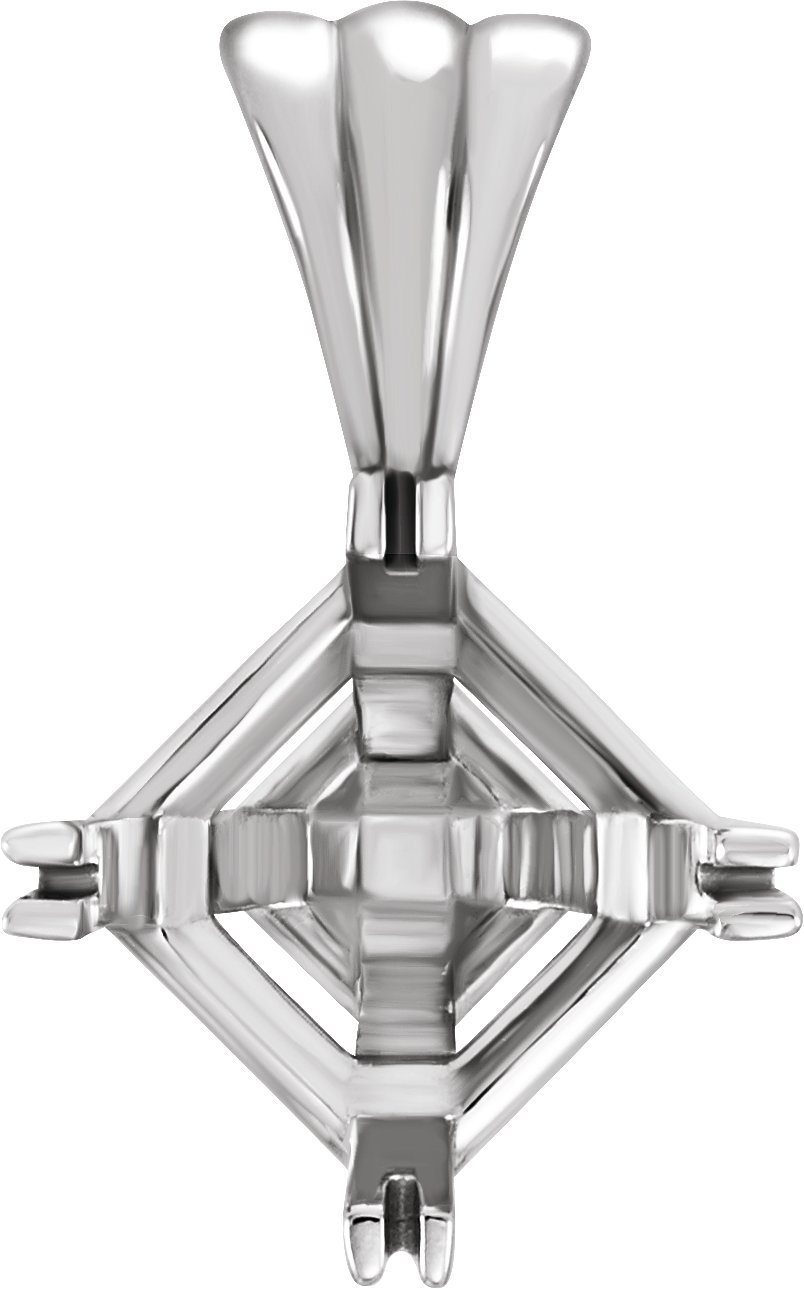 Asscher Split-Prong Pendant