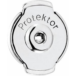 14K White Protektor® Safety Earring Back