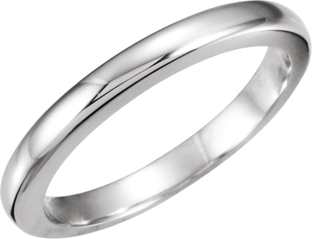 14K White #7 Tapered Bombé Solstice Solitaire® Matching Band for .40-.65 CT