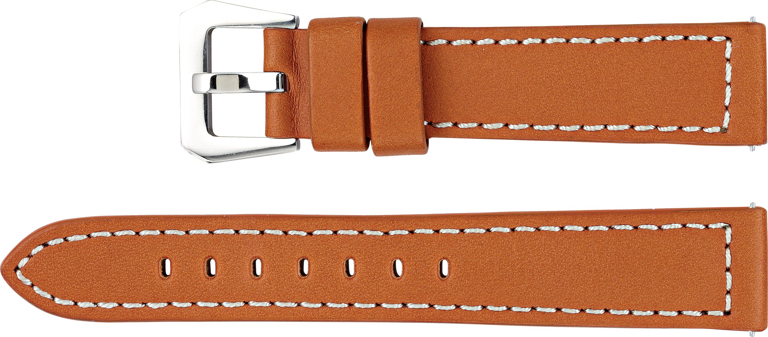 Men's Leather Chrono Sport Padded Watch Band