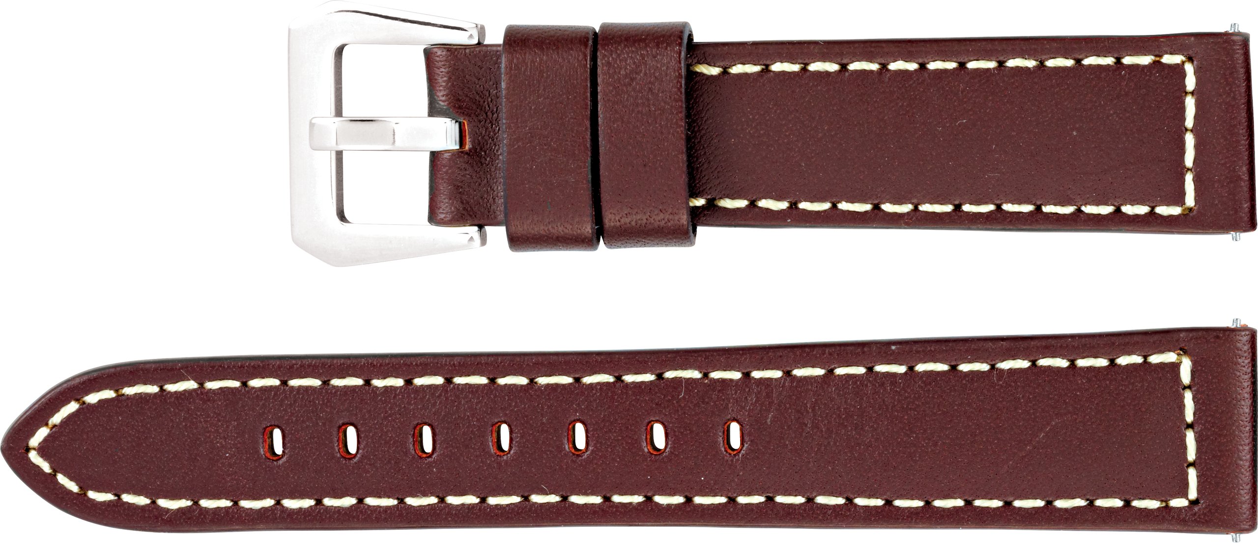 Men's Leather Chrono Sport Padded Watch Band