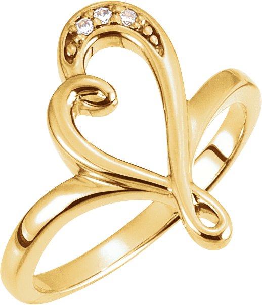 Heart Shaped Ring for Diamonds