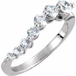 Journey 7 Stone Graduated Ring Mounting for Diamonds