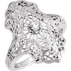 Filigree Solitaire Ring Mounting