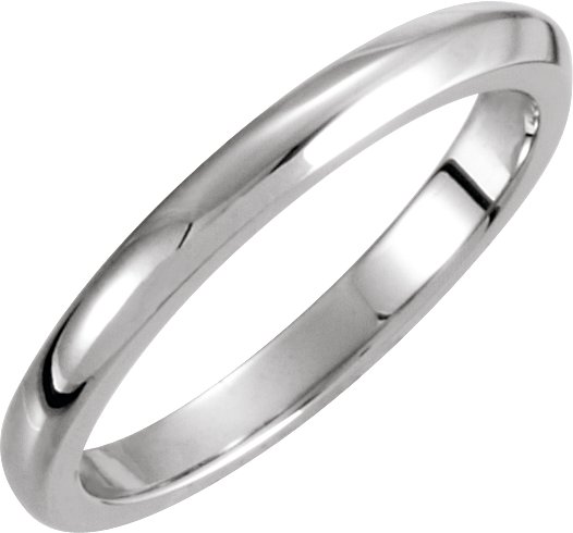 14K White 3 mm Solstice Solitaire® Tapered Knife Edge Matching Band 16