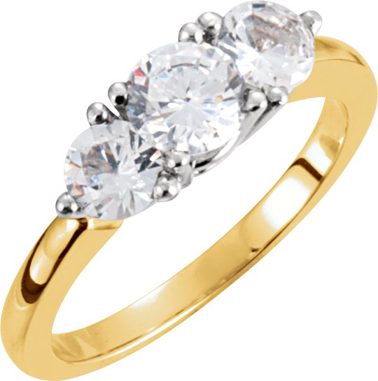 14K Yellow and White 1 CTW Diamond Anniversary Band Ref 108876