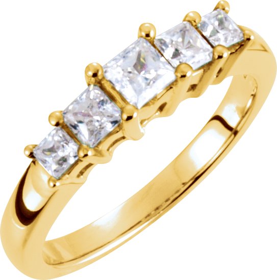 14K Yellow .50 CTW Diamond Anniversary Band Ref 182128