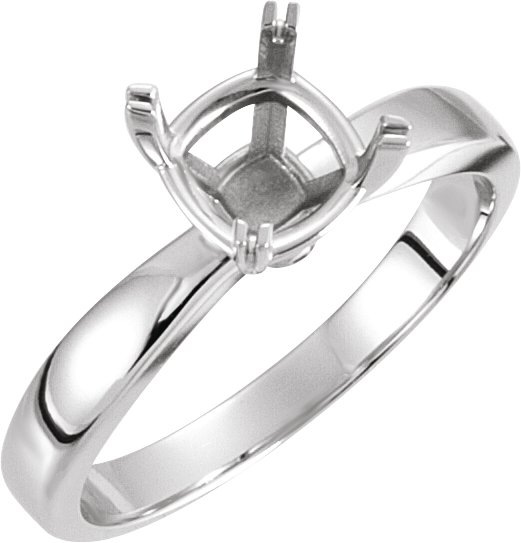 Double Claw-Prong Solitaire Engagement Ring