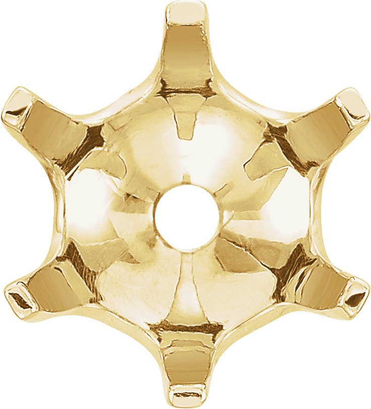 6-Prong Solid Base Setting for Pearl or Bead