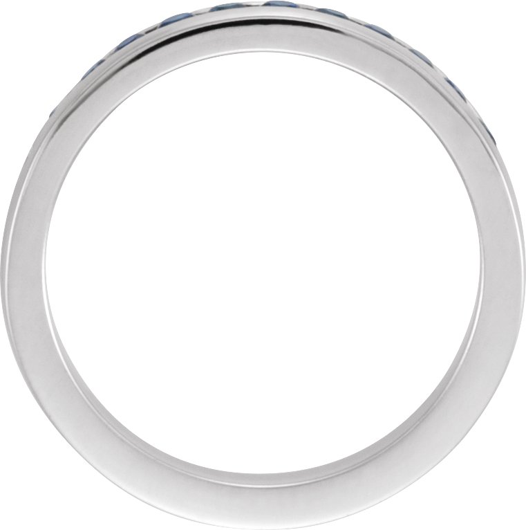 Blue Sapphire Classic Channel-Set Anniversary Band