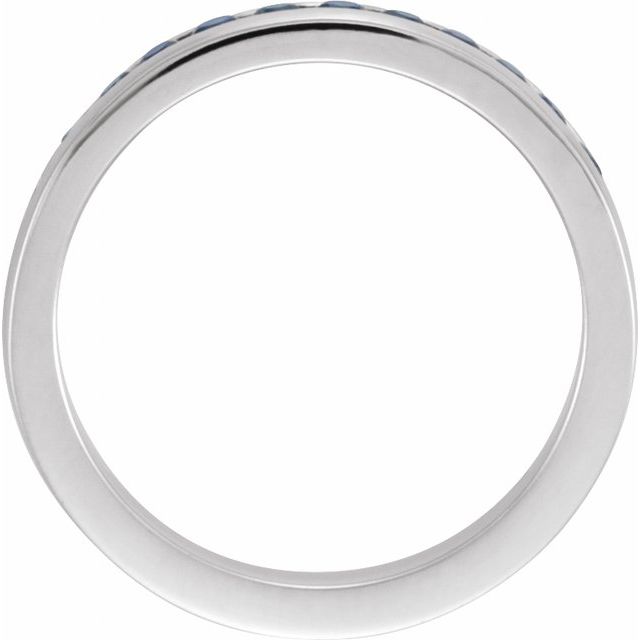 Blue Sapphire Classic Channel-Set Anniversary Band 