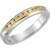 Yellow Sapphire Classic Channel Set Anniversary Band Ref 11741000