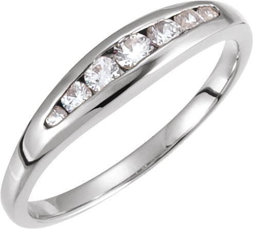 Platinum .20 CTW Diamond 7 Stone Anniversary Band Ref 211687