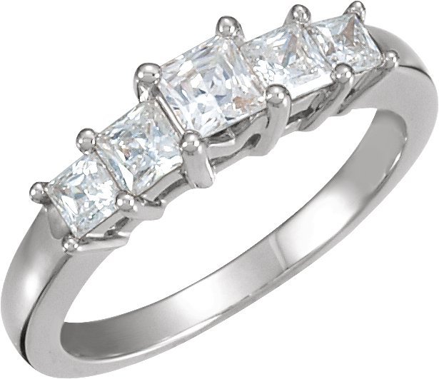 Platinum 1 CTW Diamond Anniversary Band Ref 182294