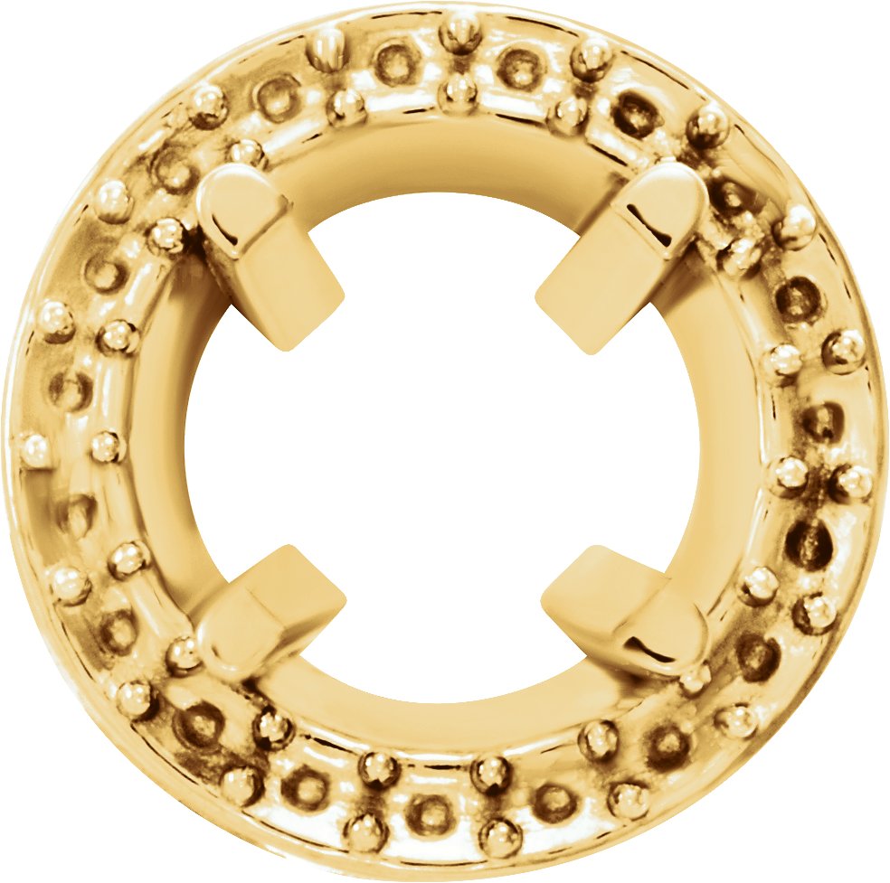 4-Prong Halo-Style Earring Setting