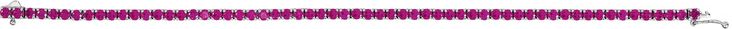14K White Lab-Grown Ruby Line 7.25