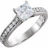 14K White .75 CTW Diamond Engagement Ring Ref 3758286
