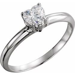 Heart 5-Prong Basket Solitaire Ring Mounting