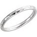 Sterling Silver 3 mm Half Round Band with Hammered Textured Size [cv