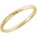 14K Yellow 2 mm Half Round Hammered Comfort-Fit Band Size 9