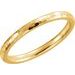 14K Yellow 3 mm Half Round Band with Hammered Textured Size 7