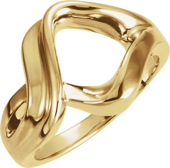 14K Yellow 13 mm Freeform Remount Ring