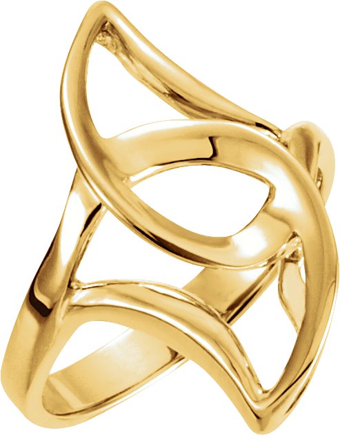 14K Yellow Freeform Ring