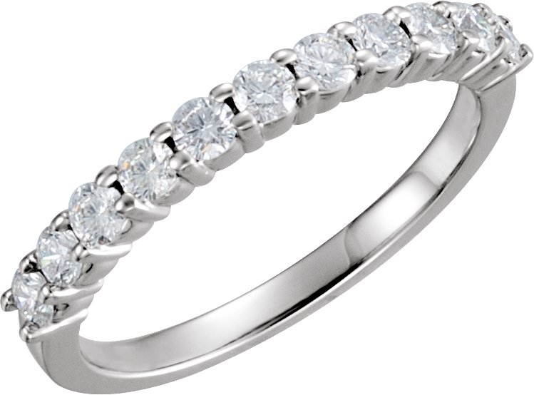 14K White 1 1/3 CTW Natural Diamond Anniversary Band