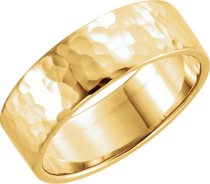 14K Yellow 6 mm Flat Band Size 7.5