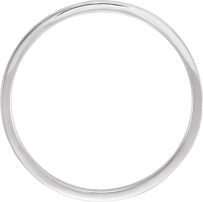 Alternative view of Standard-Fit Flat Band With Hammer Finish – 14K White Gold