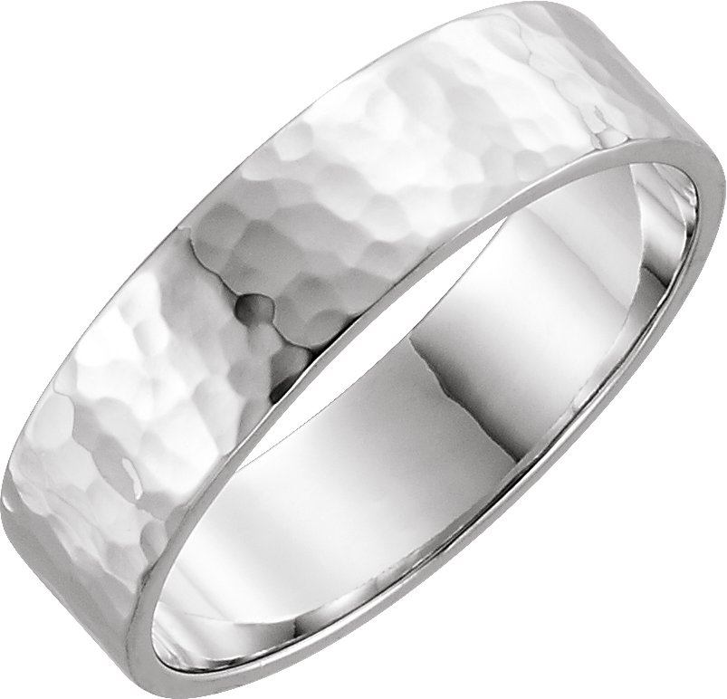 14K White 4 mm Flat Band Size 10