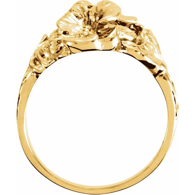 10K Yellow Floral Ring