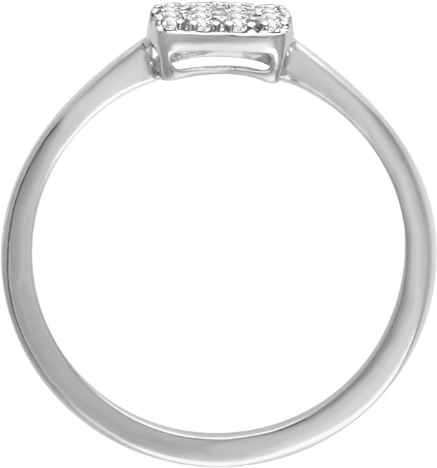1/6 CTW Natural Diamond Cluster Ring view 2